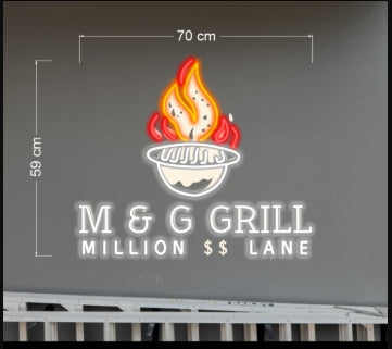 M & G GRILL MILLION $$ LANE  | LED Neon Sign