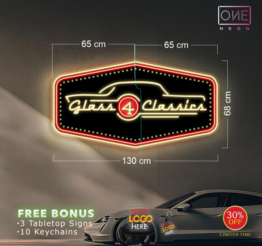 Glass Classics | LED Neon Sign (outdoor use)