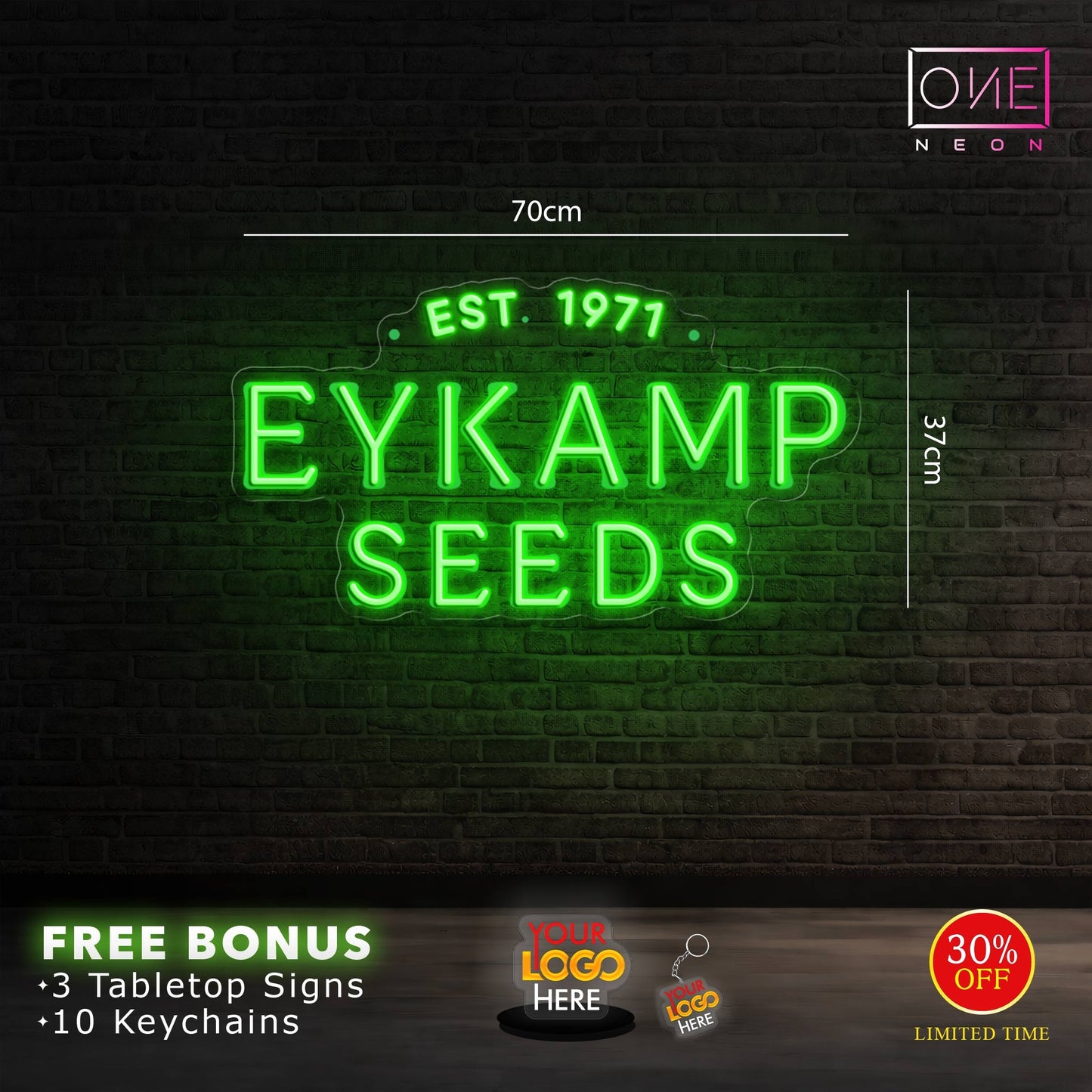 EYKAMP SEEDS + Paradise KYKUYU| LED Neon Sign ( 2 signs)