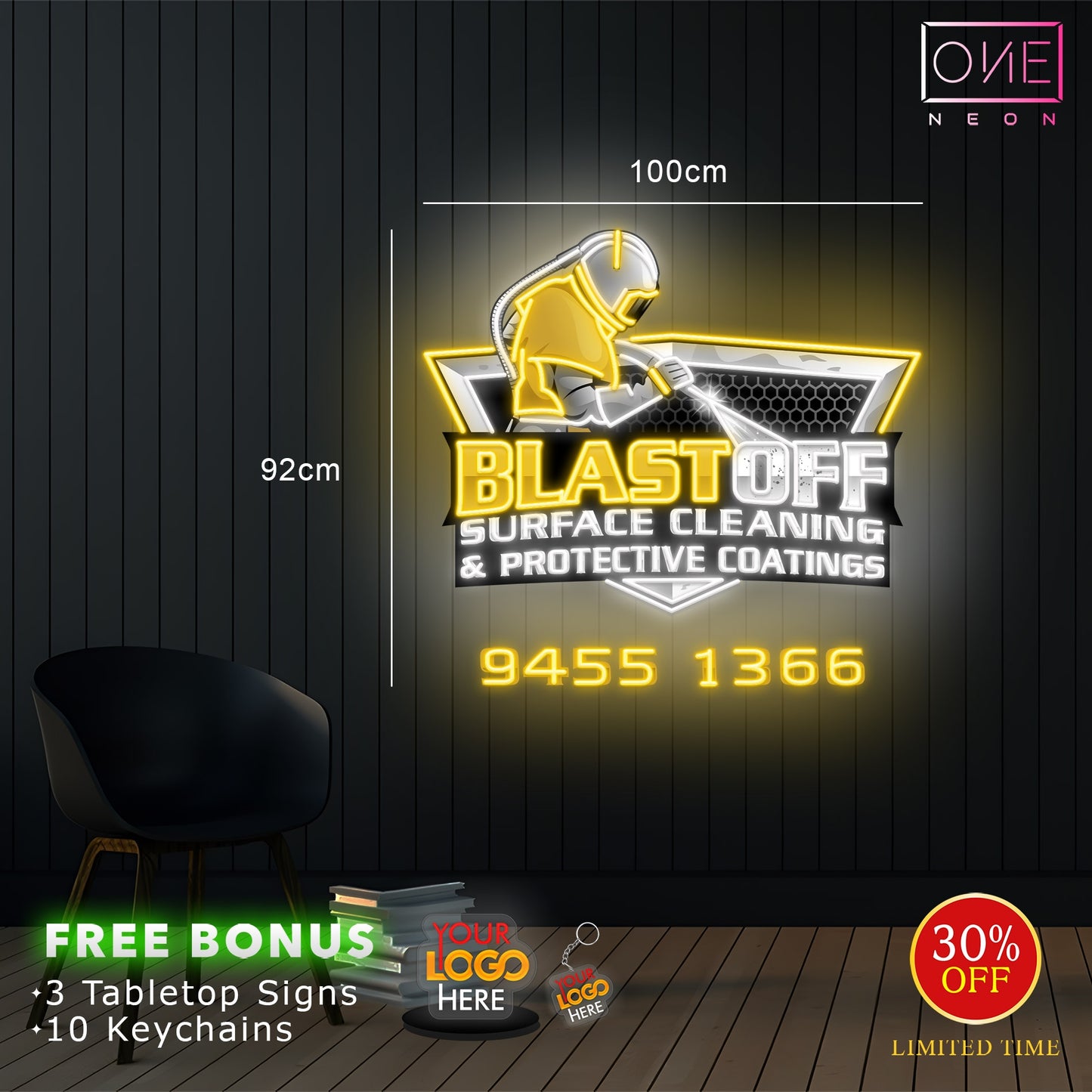 LUMO PAINTS + BLASTOFF | LED Neon Sign ( 2 outdoor use)