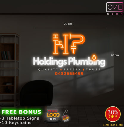 HOLDINGS PLUMBING | LED Neon Sign