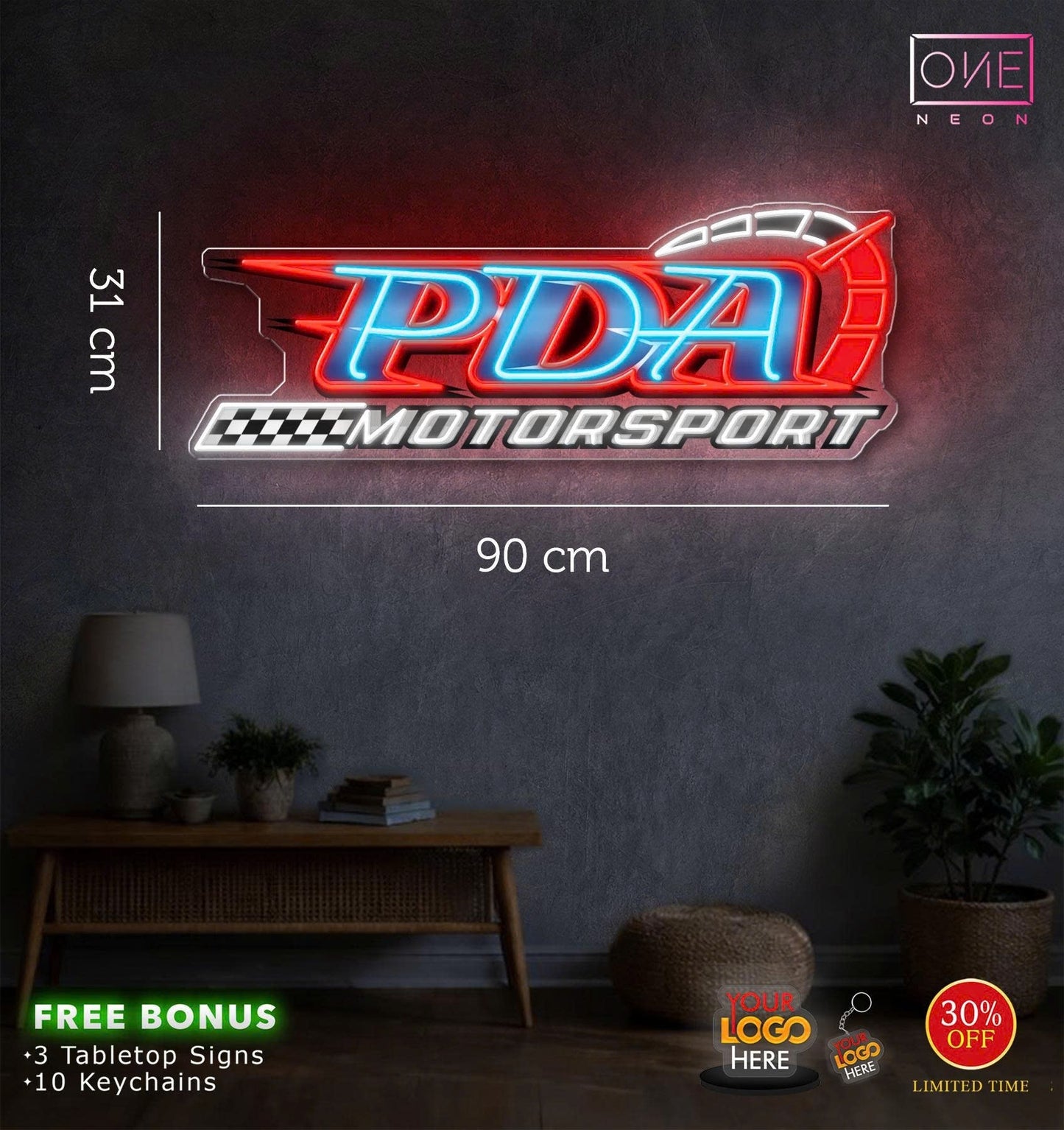 Lume + 3 OFFROAD RACING + 10 MOTORSPORT| LED Neon Sign (14 signs)