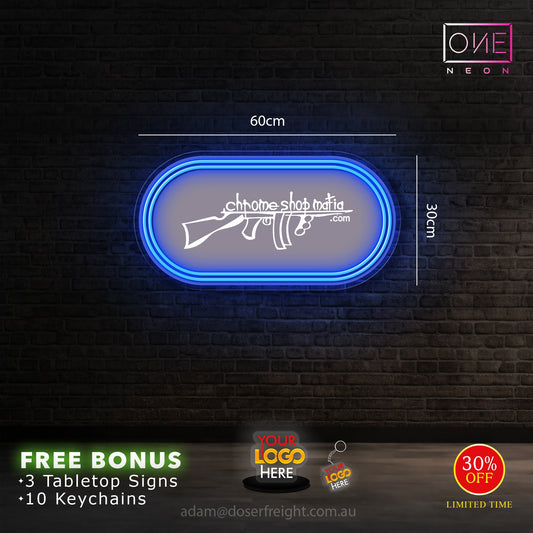 Chrome shop matia | LED Neon Sign