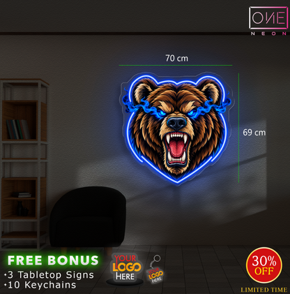 Logo custom bear | LED Neon Sign (2 signs)