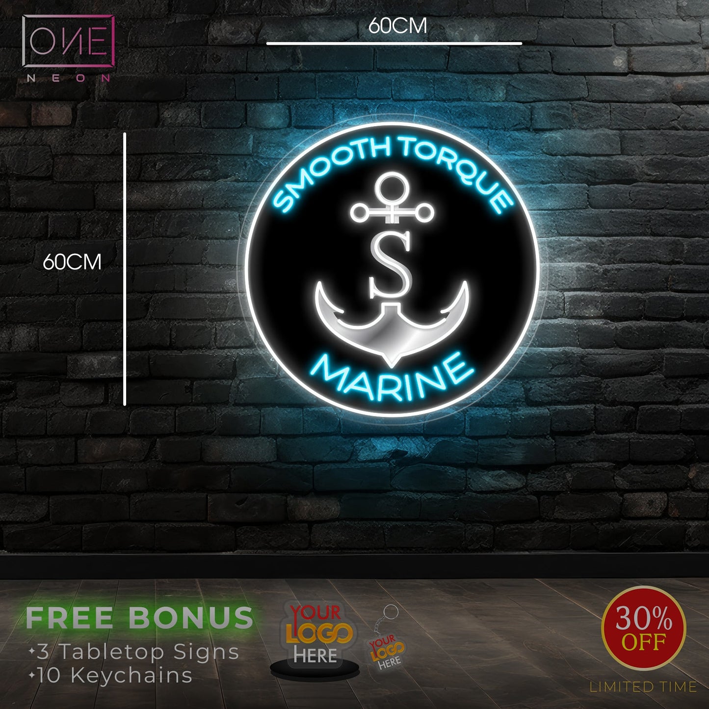 Smooth Torque Marine | LED Neon Sign