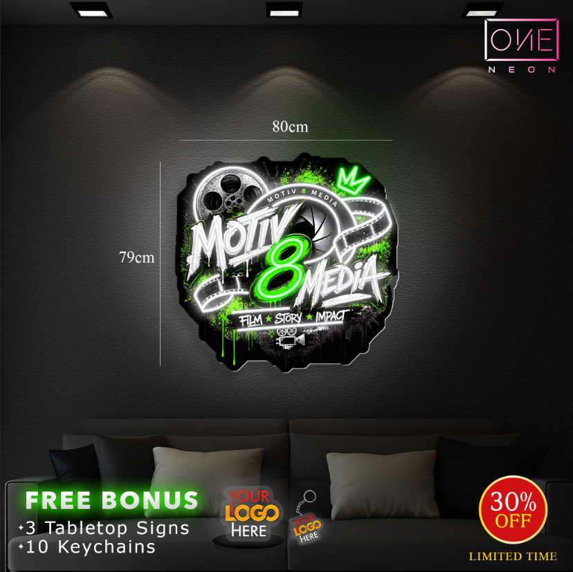 Motiv 8 media logo | LED Neon Sign