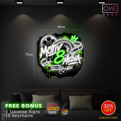 Motiv 8 media logo | LED Neon Sign