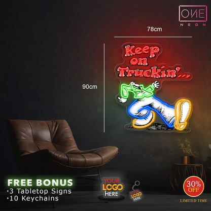 Clay Smith + Keep on Truckin | LED Neon Sign (2 signs)