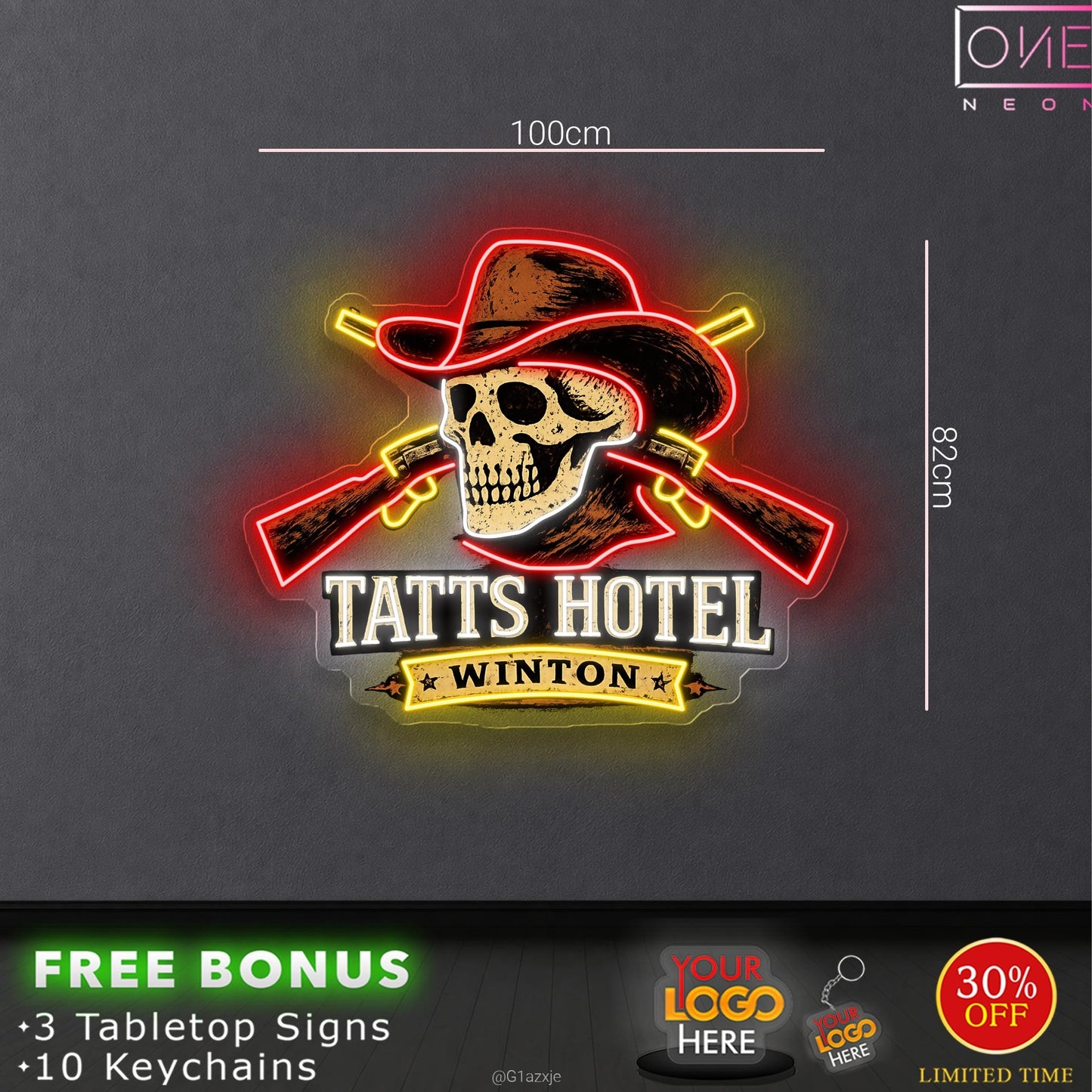 TATTS HOTEL | LED Neon Sign (waterproof)