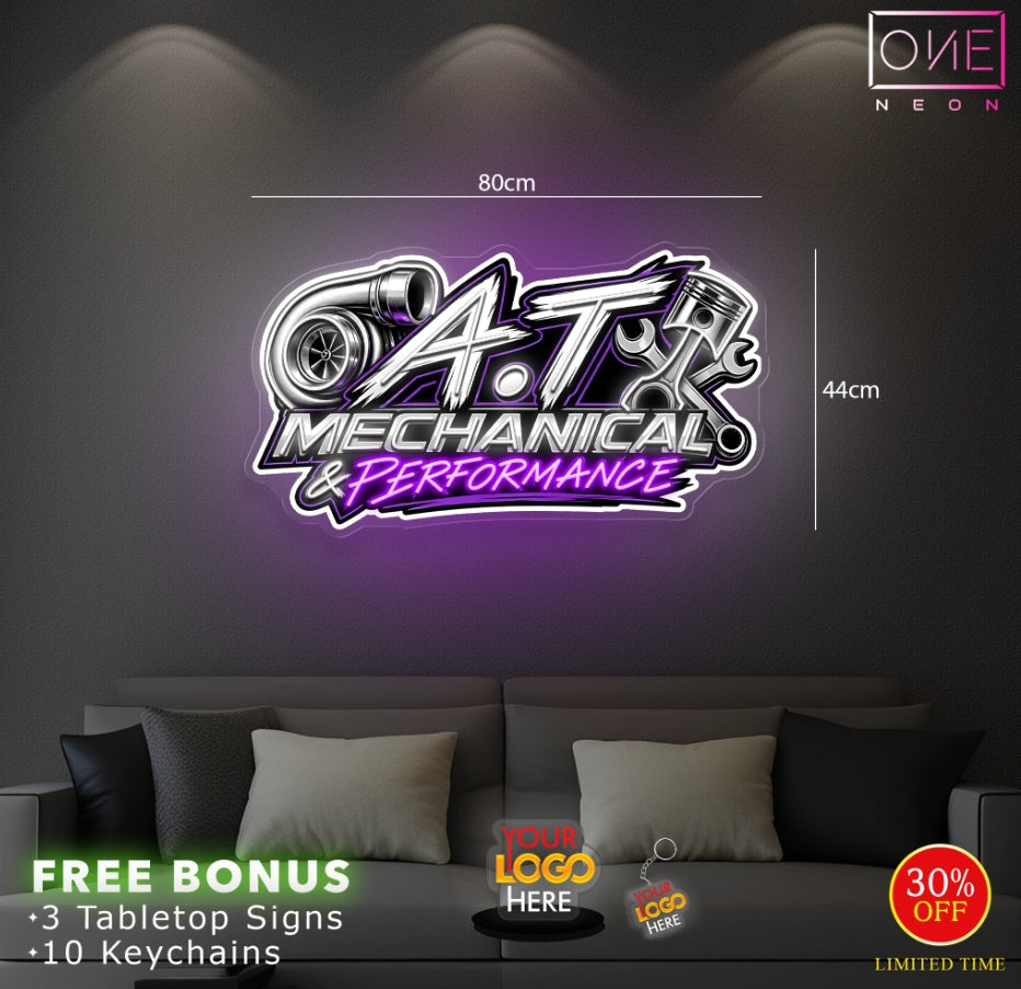 AT MECHANICAL & PERFORMANCE | LED Neon Sign