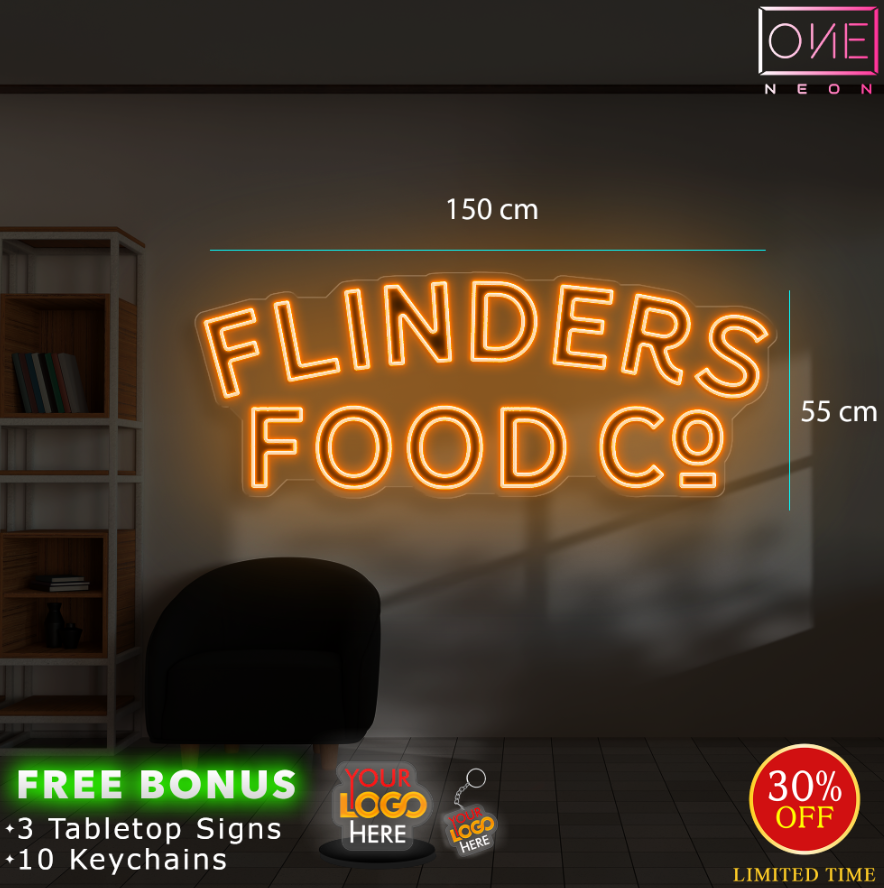 FLINDERS FOOD CO | LED Neon Sign (2 signs)
