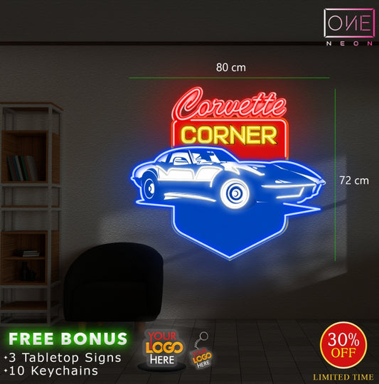 Corvette CORNER| LED Neon Sign