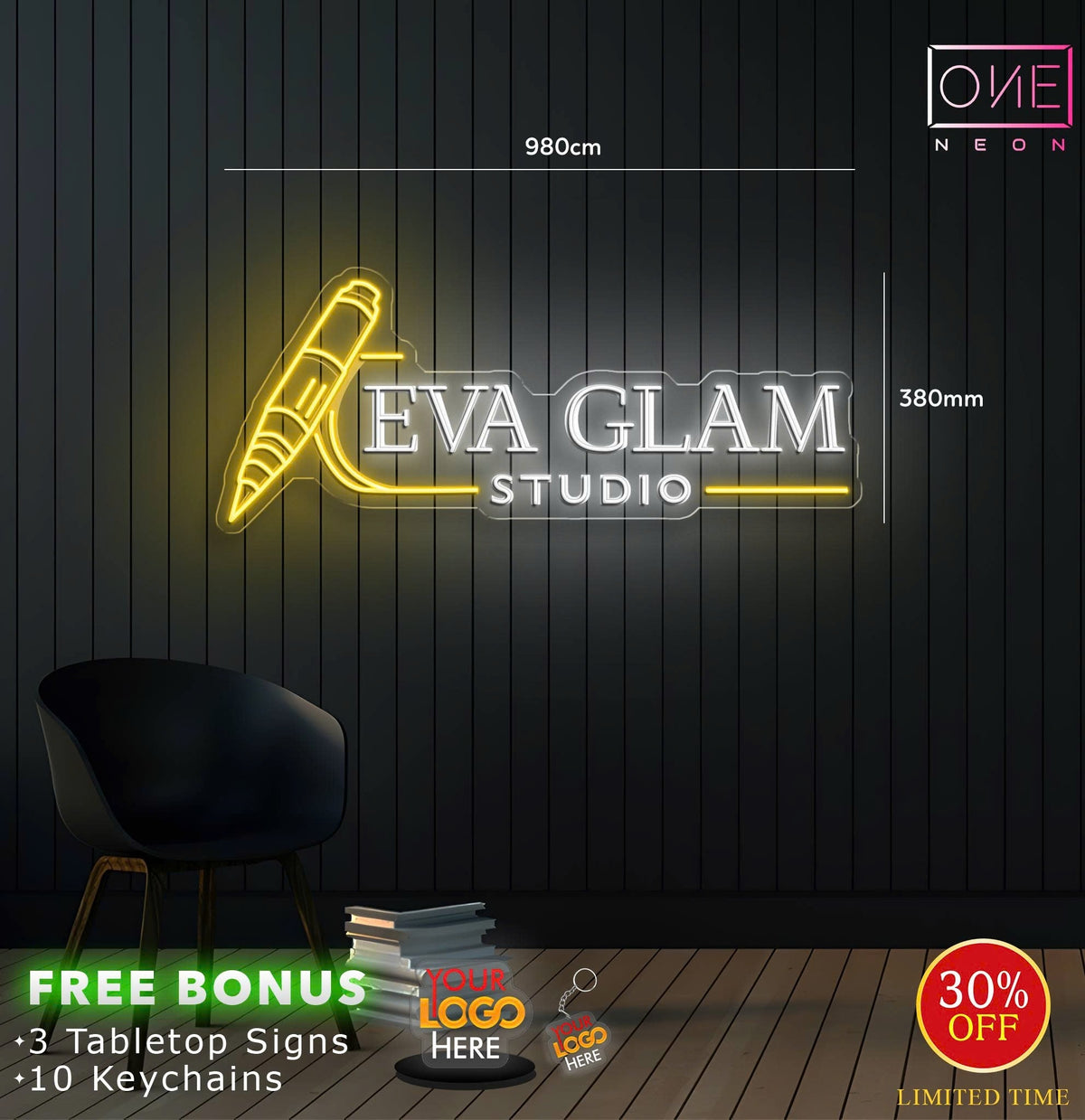 Enseigne au néon LED personnalisée pour entreprise 