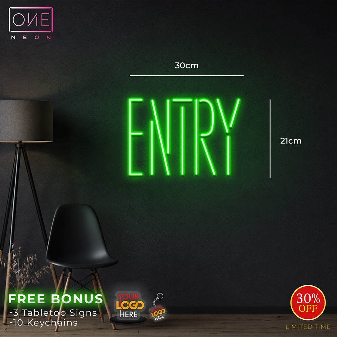ENTRY | 4 LED Neon Sign (express shipping)