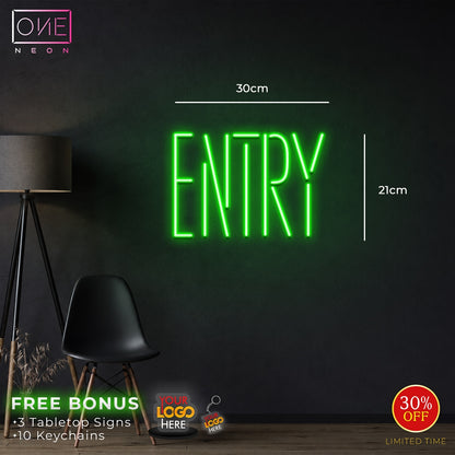 ENTRY | 4 LED Neon Sign (express shipping)