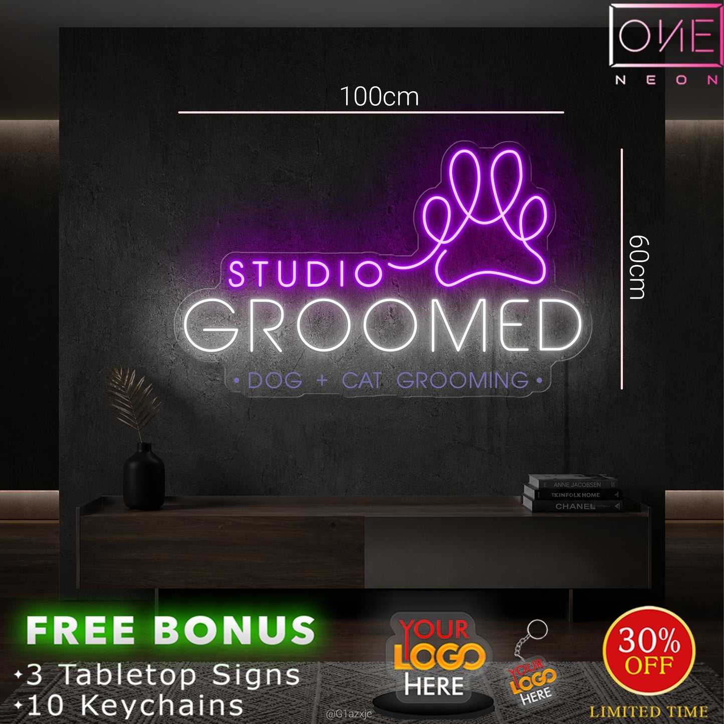 STUDIO GROOMED | LED Neon Sign