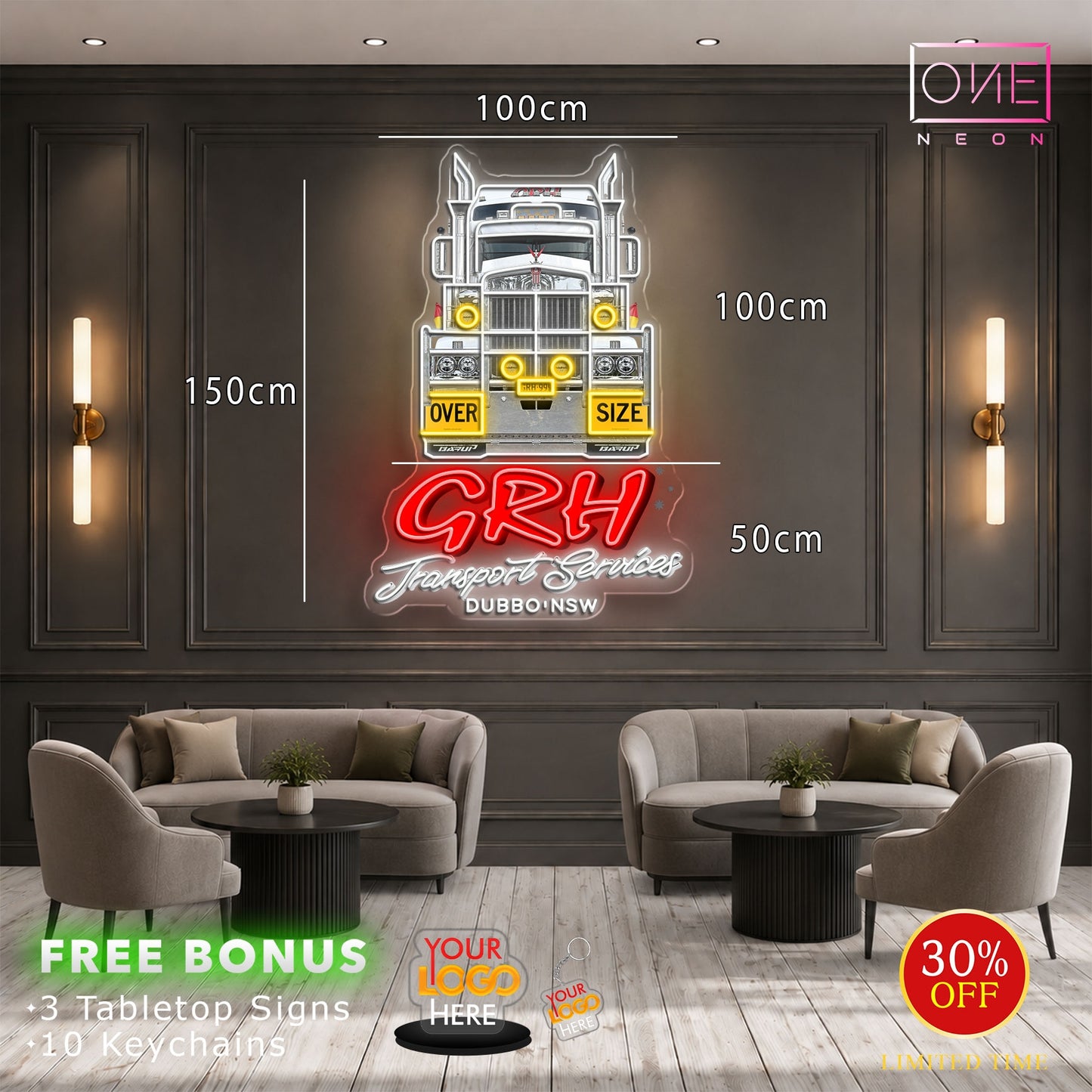 GRH Transport Services | LED Neon Sign