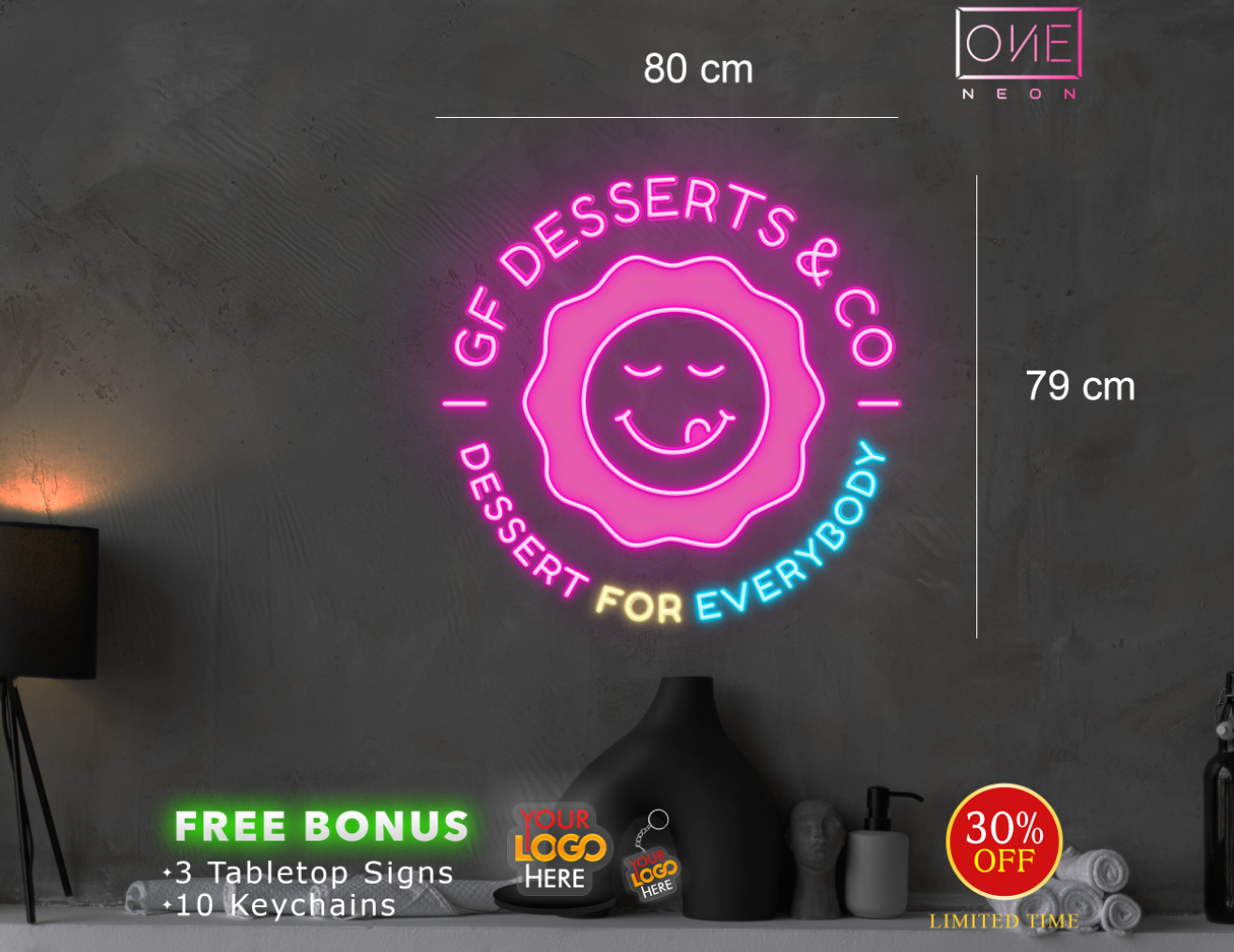 GF DESSERTS & CO | LED Neon Sign (waterproof option)