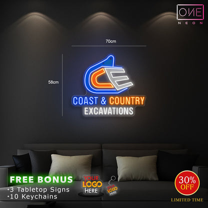 Coast & Country Excavations | LED Neon Sign