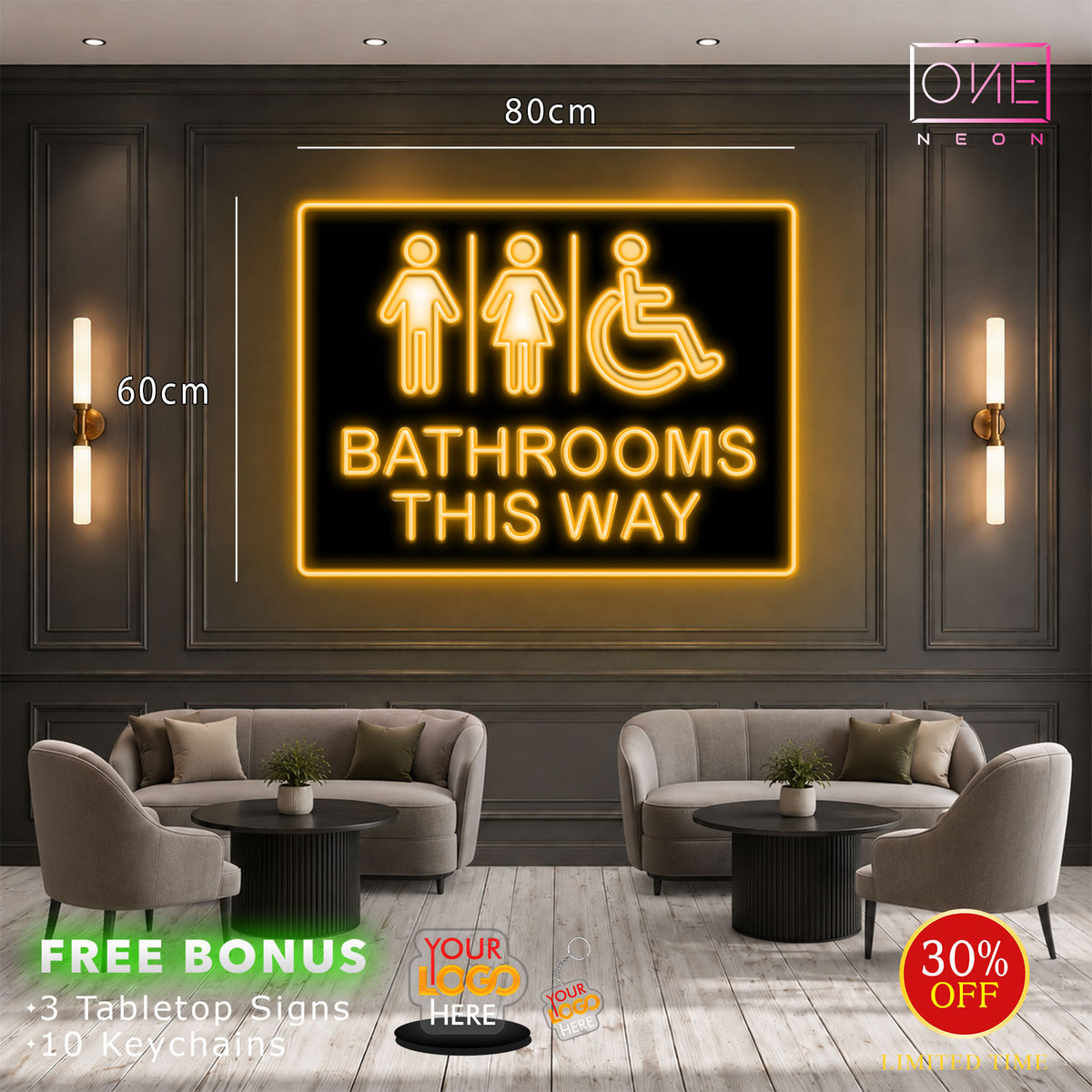 BATHROOM | LED Neon Sign (waterproof)