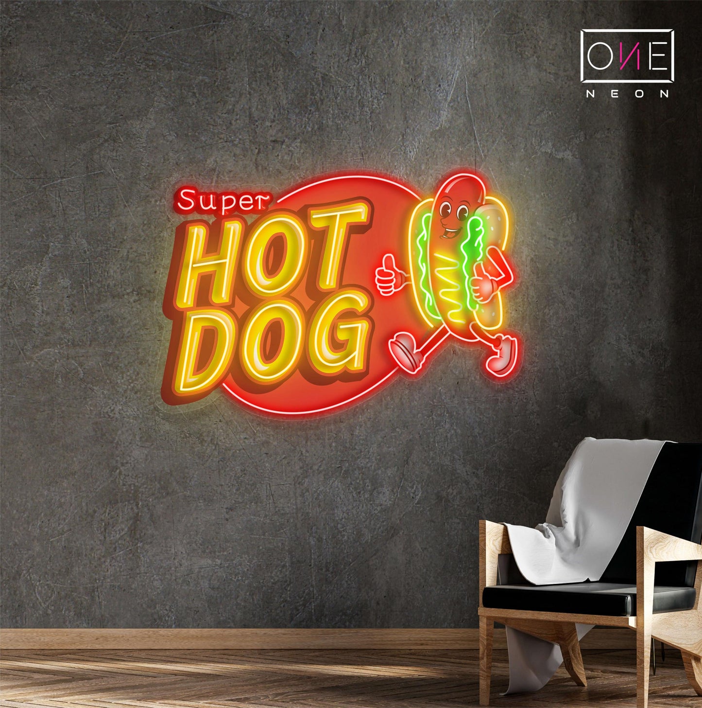 Enseigne au néon à LED Super Hot Dog 