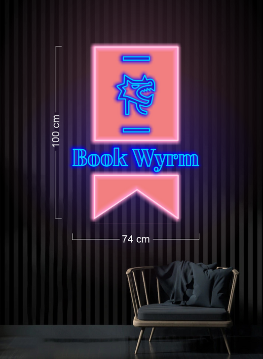 BOOK WYRM | LED Neon Sign