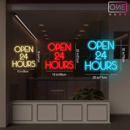 Open 24 Hours Led Neon Sign