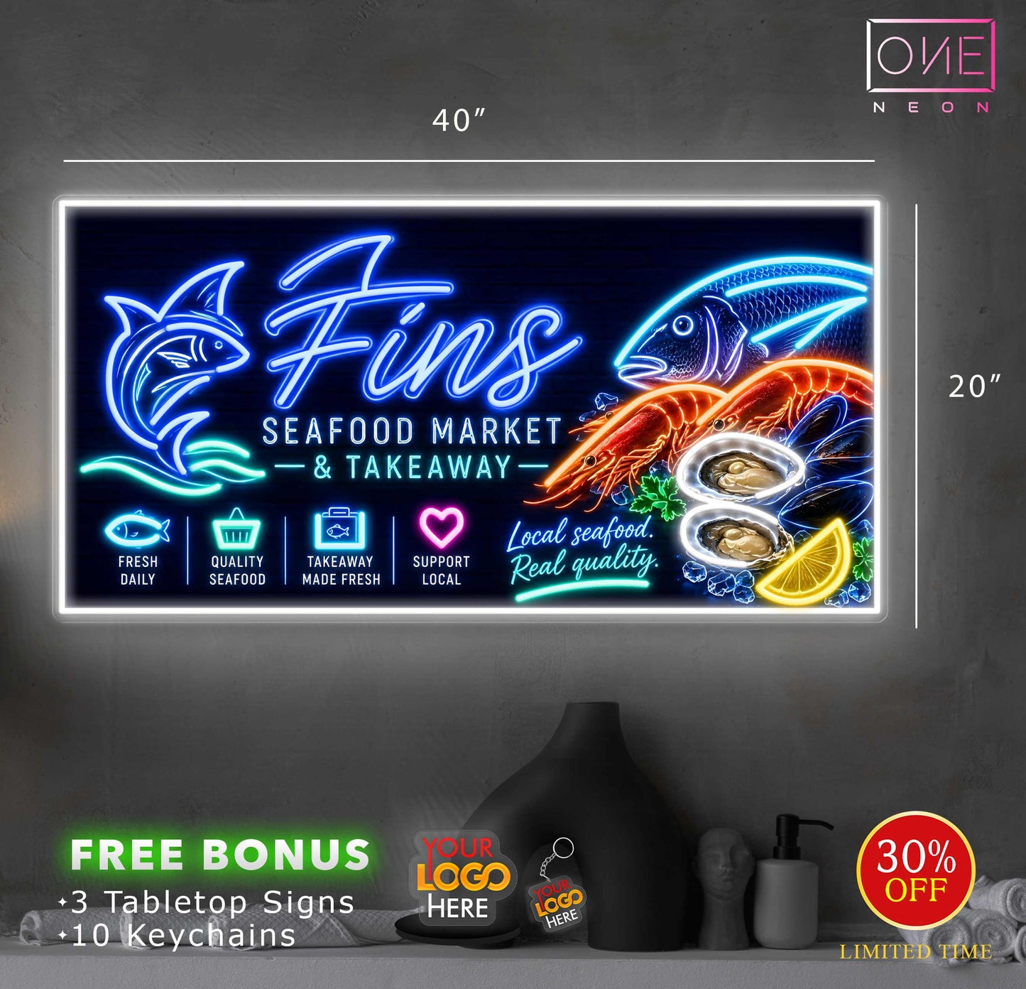 FINS | LED Neon Sign