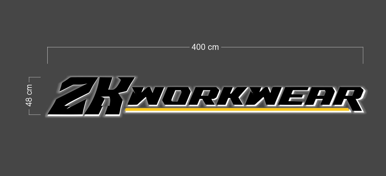 ZK WORKWWEAR | ACRYLIC SIGN (WITHOUT LED)