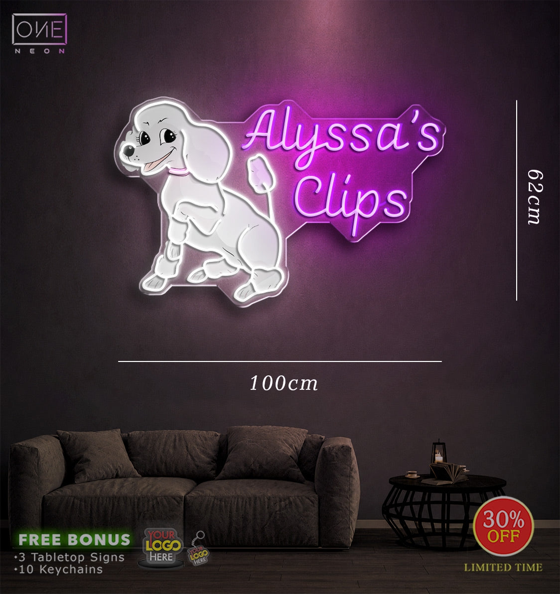 Alyssa's clips  | LED Neon Sign