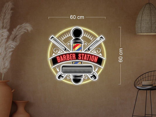 Barber Station| LED Neon Sign