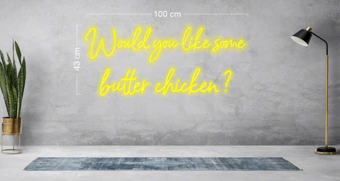 Butter chicken | LED Neon Sign (Express shipping)